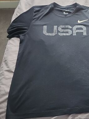 Nike Black USA Graphic Dri-FIT Short Sleeve Tee